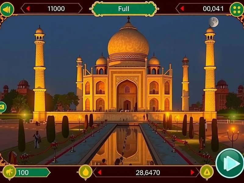 Taj Mahal Lost Artifacts gameplay screenshot showing puzzle mechanics